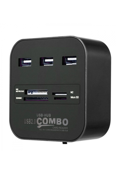 jetucuzal Concord C-847 3 Port USB Çoğaltıcı Hub USB 2.0 SD TF 60Cm Kablo  Ta...