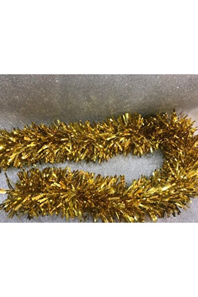 Deniz Party Store Ghirlanda de Anul Nou Ornament de copac cu sclipici tăiat gros 8 cm 2 metri 1 bucată auriu