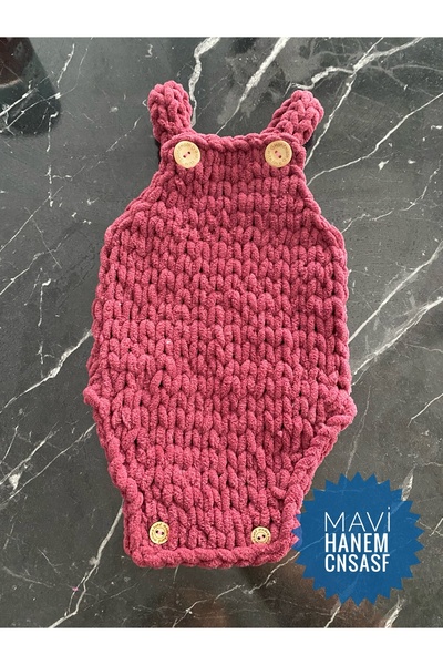 CNSASF Baby Hand Knitted Salopet/Double Button-Unisex