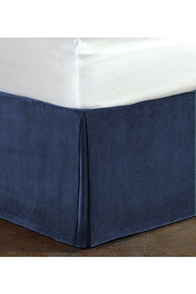 METİNEV تنورة قاعدة من الكتان الأزرق الداكن مقاومة للبقع