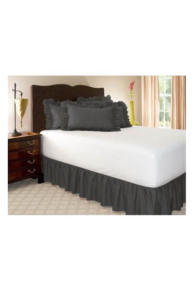 METİNEV تنورة قاعدة مجمعة باللون الرمادي وغطاء وسادة مكشكش