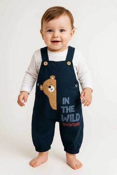 Bebelul Salopeta cu bluzita pentru Bebelusi Ursulet – 100% Bumbac