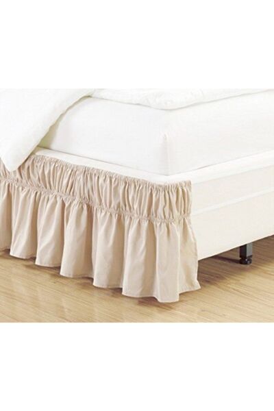 METİNEV تنورة قاعدة بيج - انزلاق مزدوج، قطن ساتان