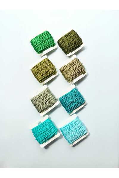 Eskişehir hobi sanat 0,8 mm 10 metri 8 culori frânghie pentru parașuta (TOTAL 80 METRI) Macrame brățară colier bijuterii design frânghie pentru împletitură de păr