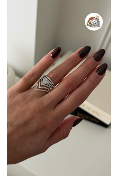 ADENNA JEWELRY خاتم تصميم مرصع بالأحجار