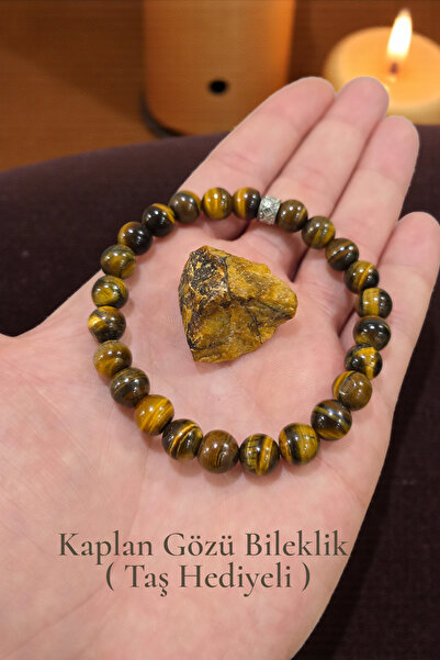 beautifulnaturelstones سوار من حجر عين النمر الطبيعي للجنسين 8 مم (العين الشريرة، حماية الشجاعة) اختر الحجم