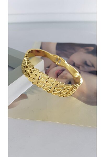 SONES Kuyumcu Model Altın Rengi Çelik Kelepçe Sns103393