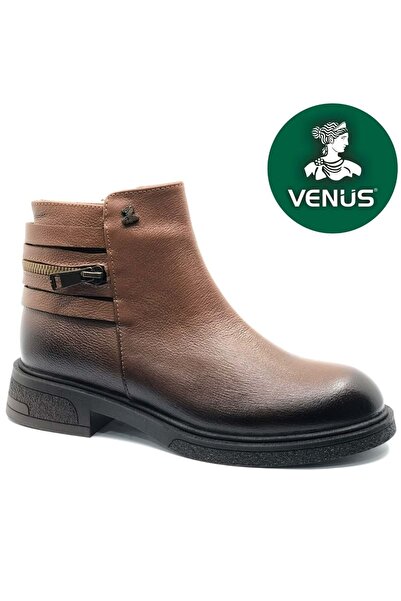 Venüs Cizme de damă din piele naturală cu fermoar 2551022K - Negru - 36