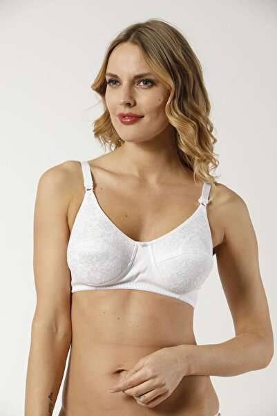 MODELLİFE Red Combed Sponge Bra B Cup Compatible Gathering Lace Bra