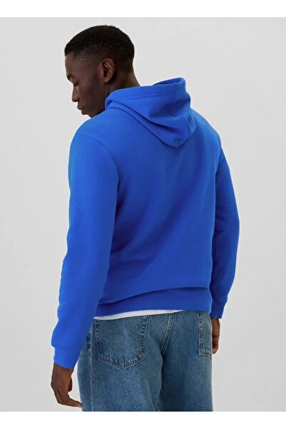 GAP V-Heritage Logo SNL 674148 Erkek Kapüşonlu Sweatshirt MAVİ