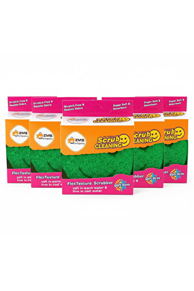 ZMS Actual Burete de spălat vase 5 buc - Curățare abrazivă - O singură față - 5 bucăți