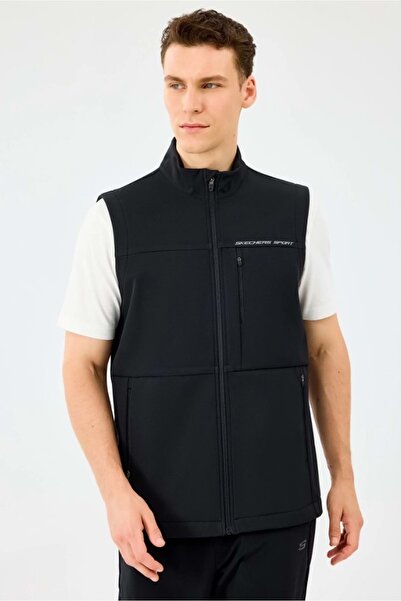 SKECHERS M Fitted Turtle Neck Softshell Vest S2520220 Men's Vest Black