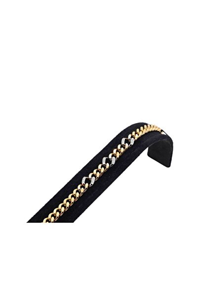 XUPING JEWELRY نموذج المجوهرات سوار Xuping محبوك من الفولاذ مع تفاصيل حجر بلونين