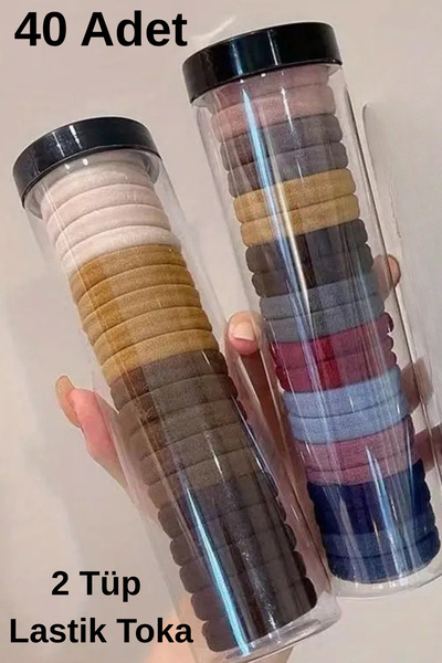 Nisankids 2 Rolls Tube Towel Hair Ties 40 Pieces (Ideal for Thick and Volumin...
