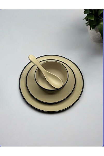 LANDREEN 4-piece dinnerware set for one person, made of premium melamine.