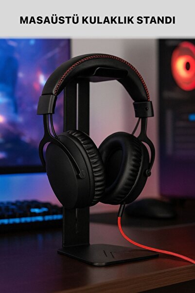 VENON SİYAH METAL Kulaklık Tutucu AYAKLI MasaÜstü Kulaklık Standı Oyuncular O...