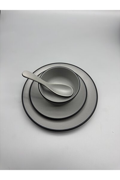 LANDREEN 4-piece dinnerware set for one person, made of premium melamine.