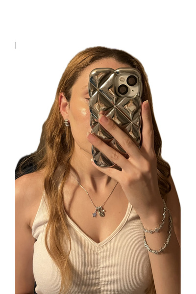 Store Çelik Deniz Kabuklu ve Yıldız Detaylı Kolye