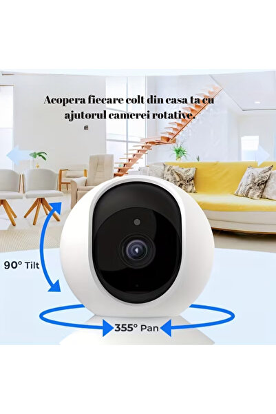 OEM Camera de Supraveghere Bebelusi Interior, Full HD 3MP cu Pan/Tilt, Senzori de Miscare