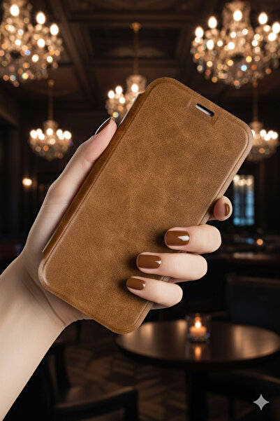 TechTrove iPhone 16E Kılıf Kamera Korumalı İçi Kadife İnce Yapılı Kapaklı Sta...