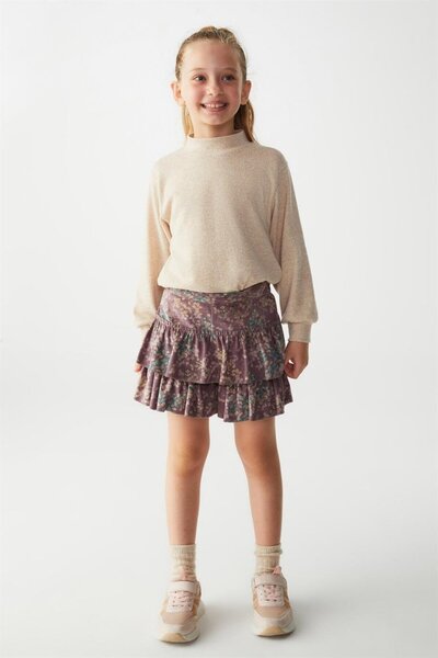 nk kids Girl's Half Fisherman Knitwear Body 35500 Mink