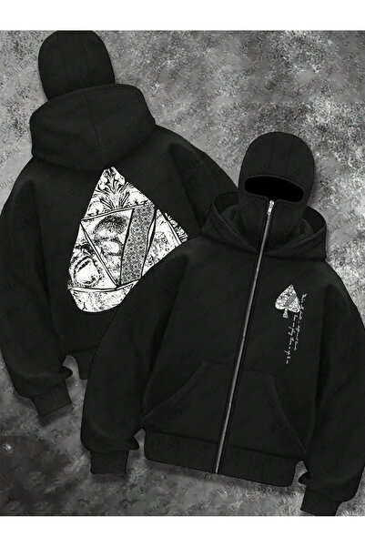 valeriae Balaklava unisex New Current cu două straturi cu glugă supradimensio...