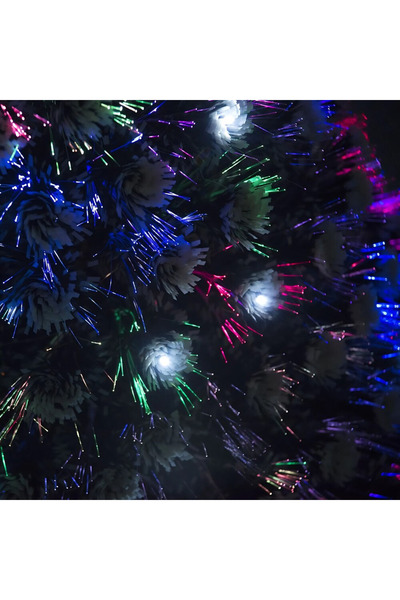 GARDEON Artificial Christmas Tree 180 cm, RGB LEDs, Fiber Optic, Green