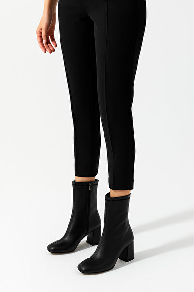 MODA MHS KADIN  GÜNLÜK GİYİMLİK CİLT ORTA BOY TOPUKLU BOT