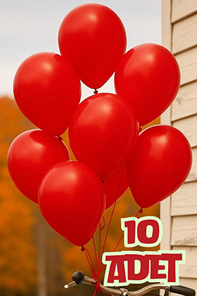 SkyPop 10 Pieces 28 cm Metallic Balloon Red, Dear, Special Day, Birthday.
