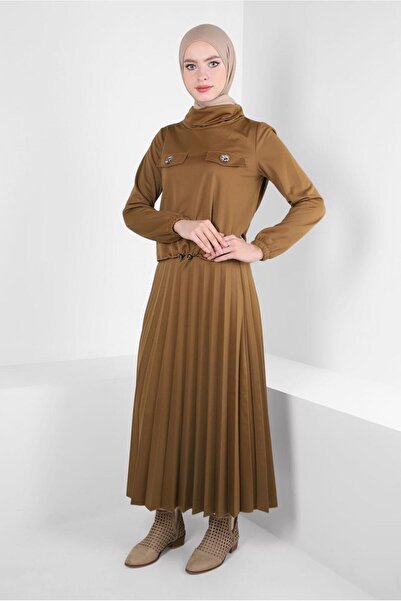 Alvina Pleated Skirt Knitted Suit 44224