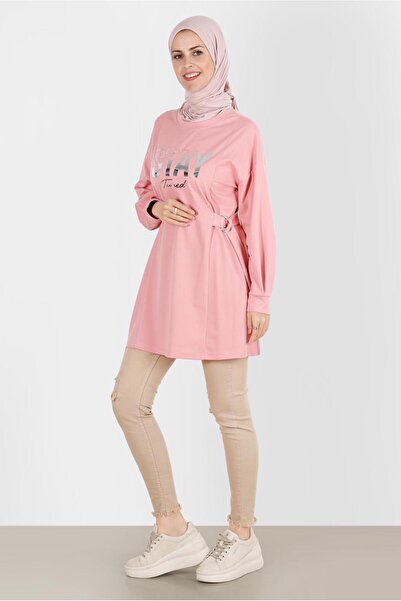 Alvina 42856 Model Print Detailed Tracksuit Tunic