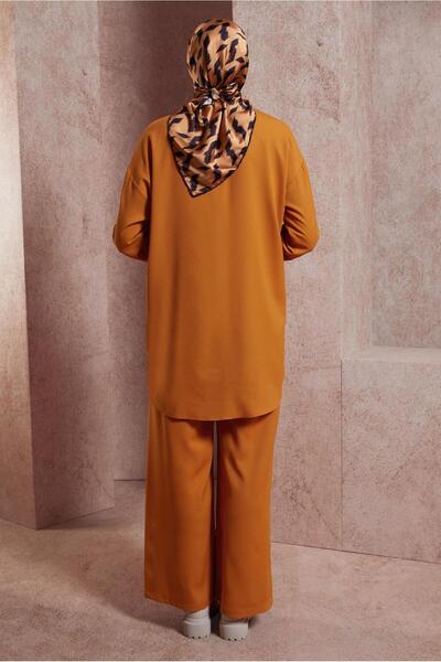 Alvina SHIRT COLLAR PANTS SUIT 44473