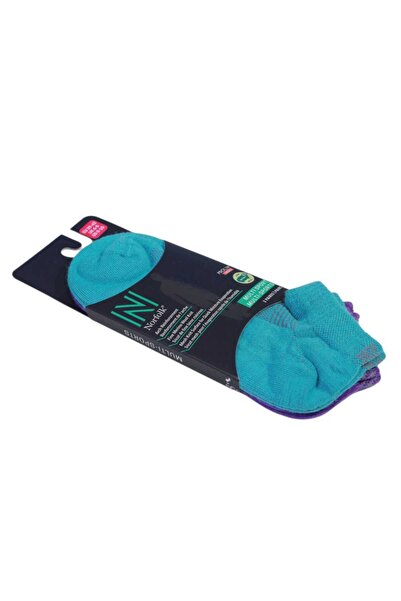 NORFOLK Sheldon Lc Low Cut Merino Wool Outdoor Hiking Socks 2 Pack Purple/Blue