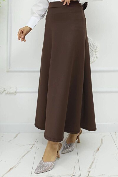 TRENDTESETTÜR Women's Brown A-Line Skirt t 212