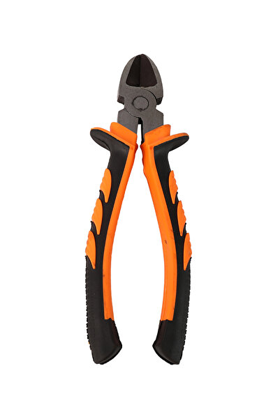 Lawazim Cutter Plier 8Inch Orange Black - Diagonal Side Cutting Plier for Electrical Work