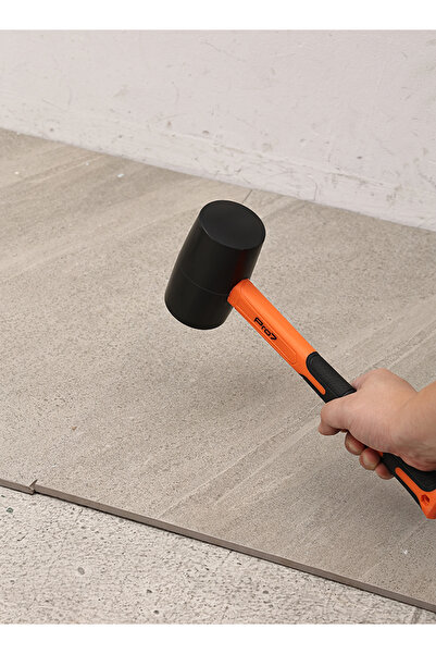 Lawazim Pro7 Rubber Mallet 460g - Soft Face Hammer with Fiber Handle for Flooring & DIY