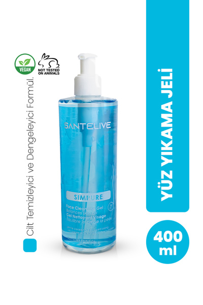 Santelive Yüz Temizleme Jeli 400ml