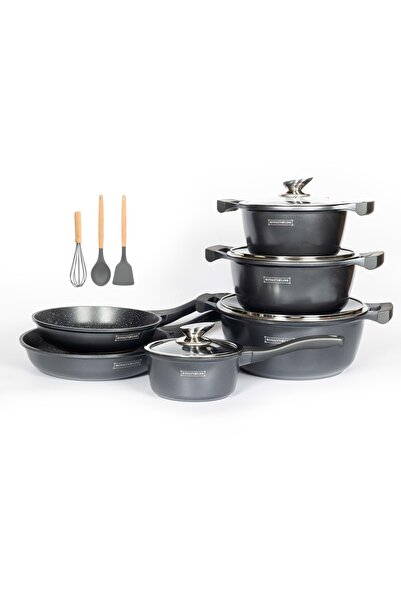 Royalty Line Cookware set, 13 pieces, non-stick, dark gray color, – BS1010M