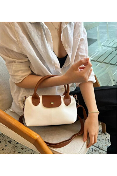 PurpleART Női krém - Tan Mini kézi és válltáska 13X20CM