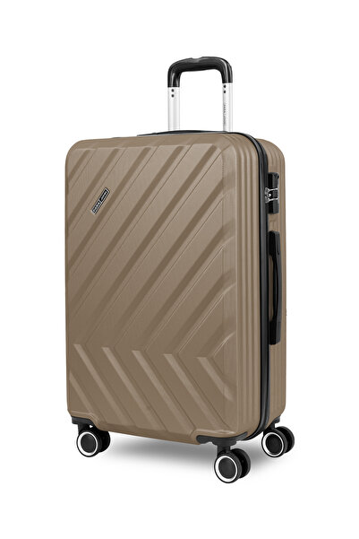 PARAJOHN Chevron 24-Inch (Medium) ABS Hard Case Checked-In Luggage Trolley Bag with 4 Spinner Wheels and Lock