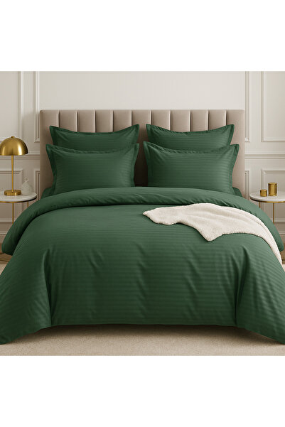 Casa Pucioasa Bed linen Cotton Damask green inches 6 pieces -Casa Pucioasa 100% fine cotton