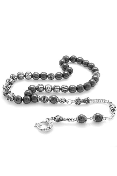 Genel Markalar Kararmaz Metal Püsküllü Küre Kesim Isim Yazılı Hematit Doğalta...