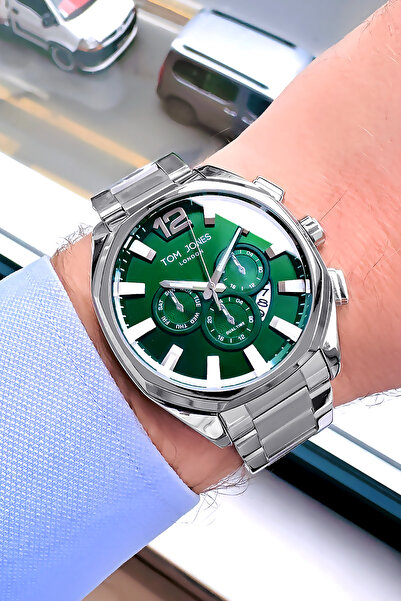 Tom Jones London Original Men's Wristwatch 3 Atm Water Resistant Silver Color Steel Band - Li Gnc4608C2