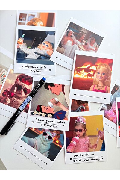 Pankart Evi موودونو ياز - 12 بطاقة تحفيزية ممتعة (يمكن كتابة عليها) مجموعة بط...