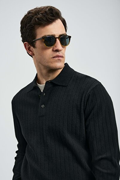 Lufian 112090156 Josef Kazak Erkek Sweatshirt SİYAH