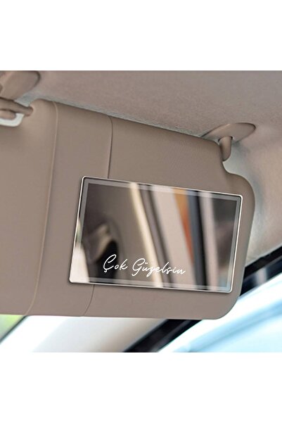 Genel Markalar Çok Güzelsin Beyaz Güneşlik Ayna Yazısı Araba-Motosiklet Cam E...
