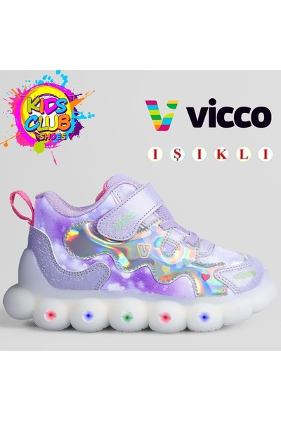Vicco Sonya Orthopedic Sole Lighted Children's Boots Lila