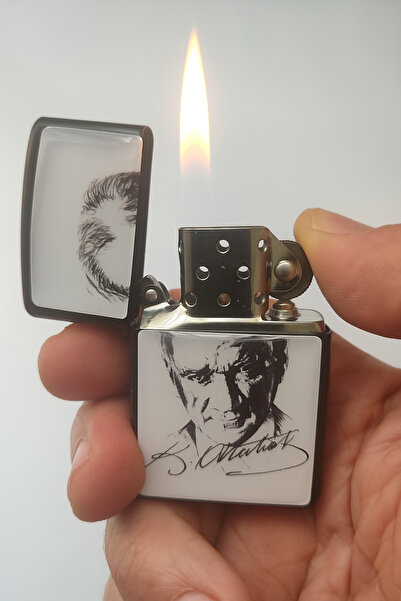 ASYA GIFTS Atatürk Tema Ve Imzalı Benzinli Çakmak