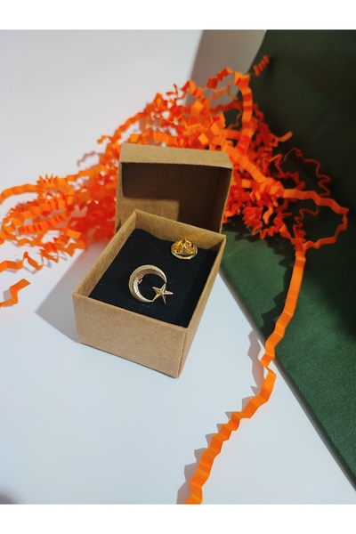 Genel Markalar Ay Yıldız Yaka Rozeti Gold Metal