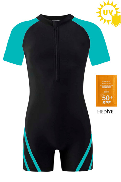 İYİBU Çocuk Uv Korumalı Kısa Kollu Yüzücü Tulum Mayo Havuz Ve Deniz Mayosu Kids Swimwear Unisex